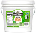 Once Again Organic Creamy Peanut Butter 9 Pound Bucket - No Sugar Added Single Ingredient Unsalted Natural Peanut Butter Bulk No Palm Oil - Non-GMO Gluten Free - Smooth and Unsweetened