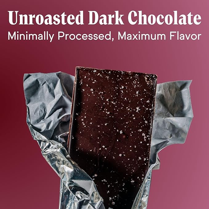 Raaka Salted Super Dark Chocolate Bars - 90% Cacao Organic Vegan Kosher Gluten Free Cane Sugar Free - Lightly Sweetened with Coconut Sugar - 1.8oz Bars 12-Pack
