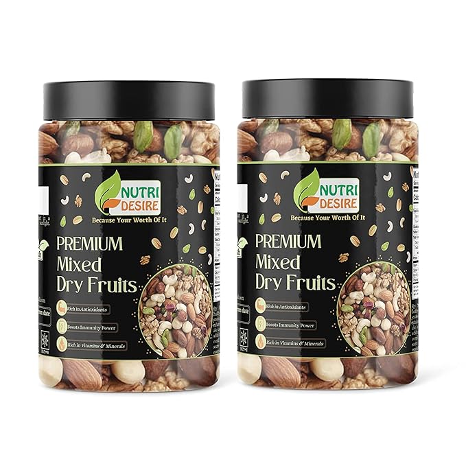 Nutri Desire Combo Pack of 7 in 1Mix Dry Fruits 500 gms Each Total 1 kg [Jar Pack]