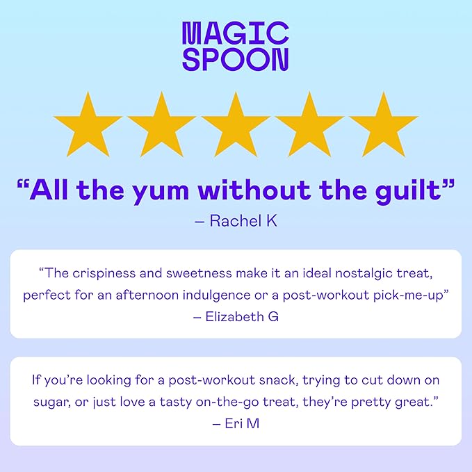 Magic Spoon Treats - 16 High Protein Bars: 8 Salted Caramel &amp 8 Smores - High Protein Gluten Free Snack - Sugar &amp Gluten Free Protein Cereal Bar - Low Carb Keto Friendly - Healthy Snacks
