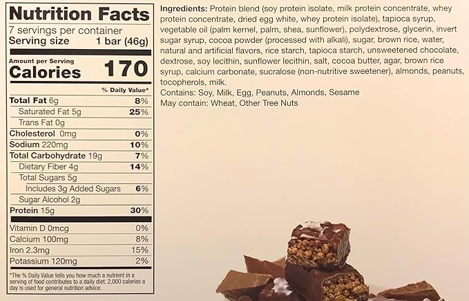 Proti King by Being Well Essentials Protein Bars - 7 servings - 15g protein -150-170 calories (Choc-A-Lot Chip)