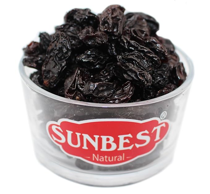 Sunbest Natural Jumbo Black Raisins 5 lbs – Naturally Sweet Dried Fruit – California Dried Grapes for Trail Mix Salads &amp Snacking – Non-GMO Vegan &amp Kosher (80 oz)