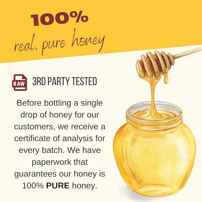 Raw Honey 1 Gallon - 12 Pounds - Bulk Honey