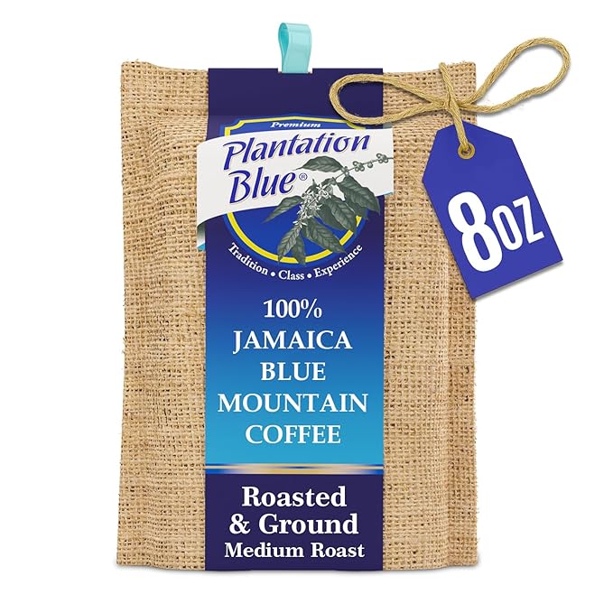 PREMIUM PLANTATION BLUE TRADITION CLASS EXPERIENCE 100% Blue Mountain Coffee Jamaica Medium Roasted &amp Ground (8oz)