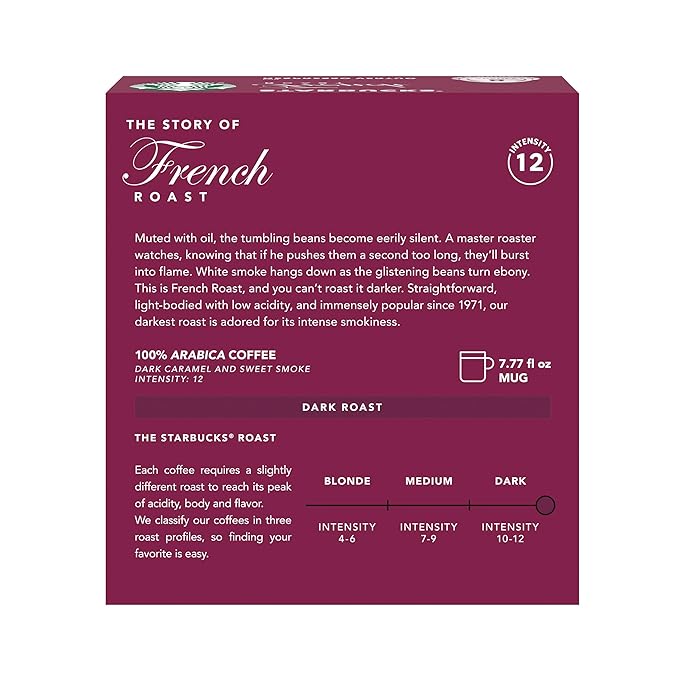 Starbucks by Nespresso Vertuo French Roast Dark Roast Coffee 32-count Coffee Pods Brews 7.8 oz.