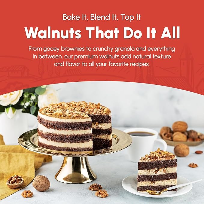 Two Pounds Of California Walnuts 100% Natural NO PPO No PreservativesShelledRaw - We Got Nuts