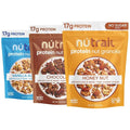 NuTrail 17g Protein Nut Granola Cereal Variety Pack No Sugar Added Keto Low Carb Gluten Free Grain Free Healthy Breakfast 8 oz. 3 Count