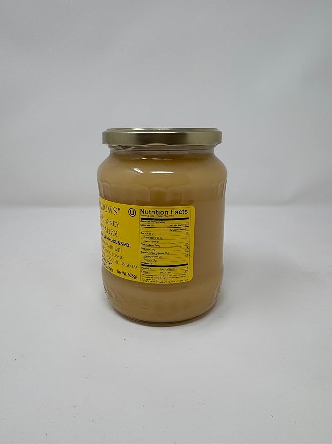 Altay Raw Acacia Honey - 100% Pure Unfiltered Unpasteurized Ethically Sourced - Glass Jar 908g / 35.2oz