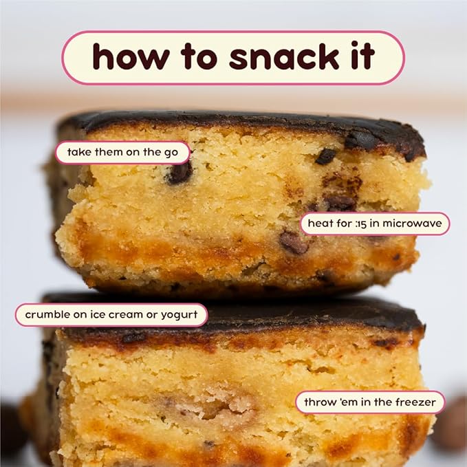 Prime Bites High Protein Brownie (12 Per Box Cookie Dough Bites) - 19g of Protein 5g of Collagen Gluten Free Low Sugar Treat Delicious Protein Snack