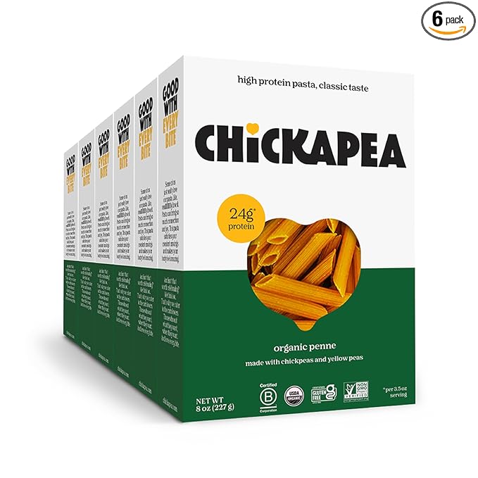 Chickapea Organic Chickpea Pasta - Penne - 8 oz (Pack of 6)