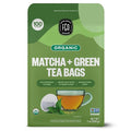 FGO Organic Japanese Matcha + Green Tea 100 Count Eco-Conscious Tea Bags Resealable Bag Packaging May Vary (Pack of 1)