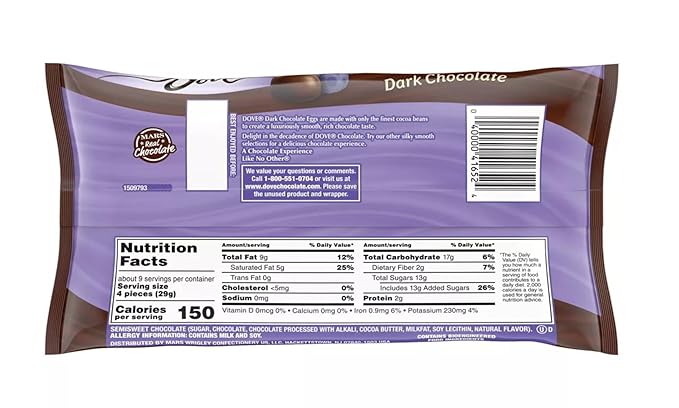 Dove Dark Chocolate Eggs Silky Smooth - Pack of 2 - Rich Chocolate Taste - Smiling Sweets - Delicious Anywhere and Anytime - Perfect for Sharing with Friends and Family