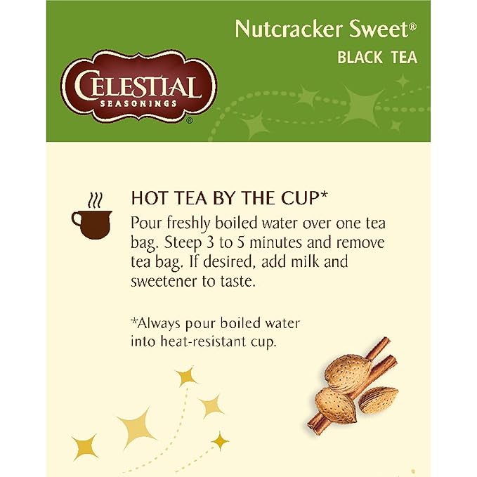 Celestial Seasonings Black Tea Nutcracker Sweet 18 Count (Pack of 6)