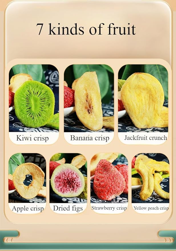 7 kinds of fruit chips (255g/ bag) assorted dried fruitsstrawberry and peach dried fruitsvegetable snacksdelicious snack giftspreserved fruitsChinese healthy snacksinstant food (2bags)
