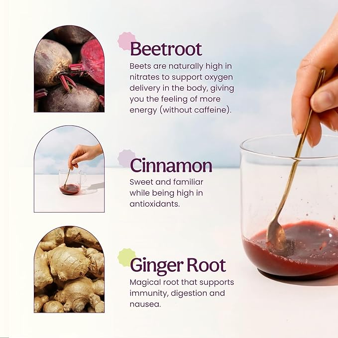 Blume Superfoods Latte - Beetroot Powder Energy Boosting Organic Beet Powder Clove Cinnamon Ginger - Vegan Keto Friendly Gluten-Free - 25 Servings
