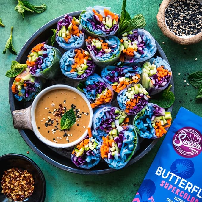 Suncore Foods Blue Butterfly Pea Powder Blue Food Coloring Powder Gluten-Free Non-GMO 3.5oz (1 Pack)