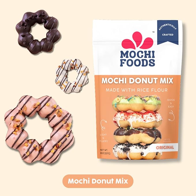 Mochi Foods Holiday Gift Set - Winter Collection Premium Rice Flour Baking Mix Collection with Mochi Donut Mix Ube Mochi Pancake Mix Chocolate Macadamia Mochi Pancake Mix 8 oz Packages (2025 Winte