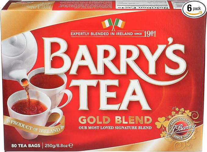Barrys Gold Blend Tea Bags 80 Count 8.8 Ounce (Pack of 6)