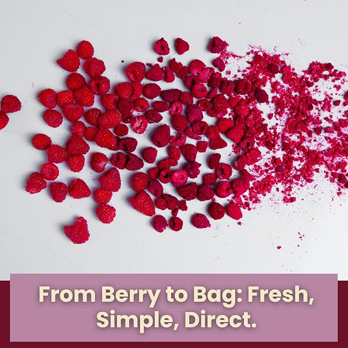 Wise Harvest Freeze-Dried Raspberries – Five 1oz Packs | Single Ingredient Snack | 100% Real Fruit No Sugar Added Just Crunch | Healthy Vegan Gluten-Free Snack for Kids &amp Adults