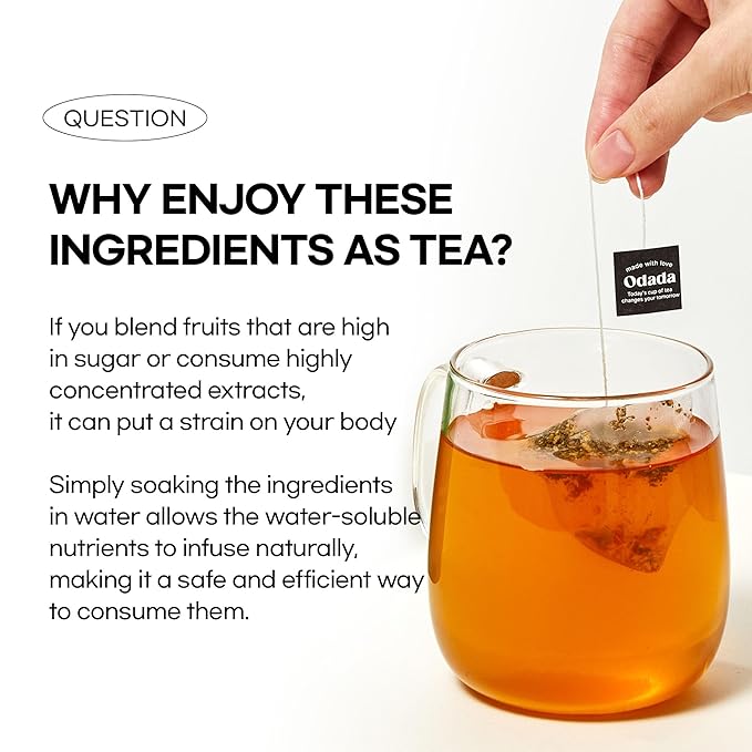 Odada Sweet Orange Tea Rooibos &amp Schisandra Blend – Caffeine-Free Citrus Herbal Tea for Hydration &amp Daily Wellness Natural Antioxidants Zero Sugar 24 Tea Bags