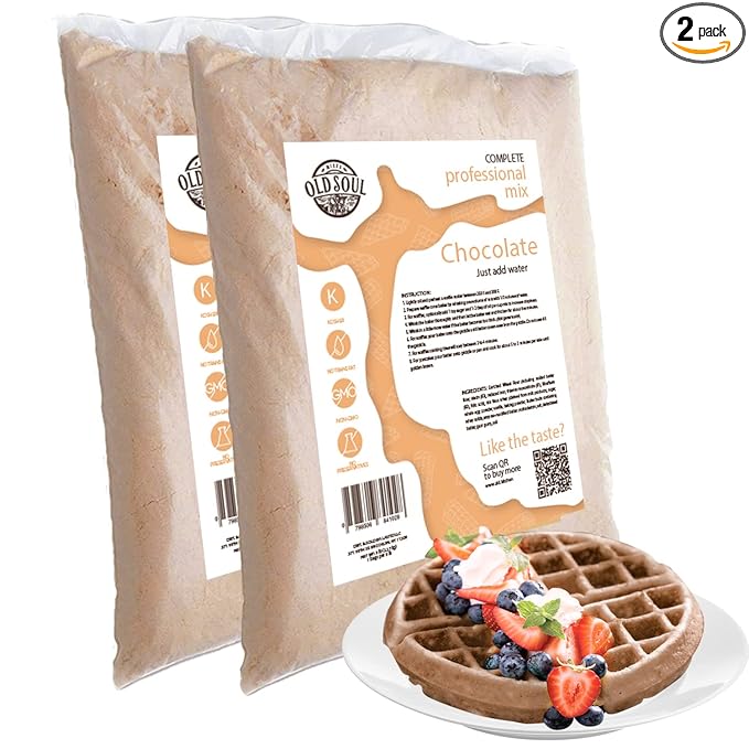 ALDKitchen Belgian Waffle Mix | Soy free | Nut free | Dough Mix for Egg Waffles (Chocolate 10 Pound (Pack of 1))