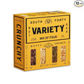 South 40 Snacks Crunchy Nut Bars Mix of 4 Premium Variety Pack Touch of Honey Natural Protein (40g Bar Pack of 12)