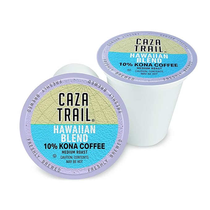 Caza Trail Coffee Pods Kona Blend Single Serve (Pack of 24) (Packaging May Vary)