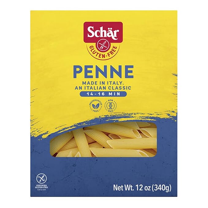 Schar - Penne - Certified Gluten Free - No GMO's Lactose or Wheat - (6.2 oz) 10 Pack