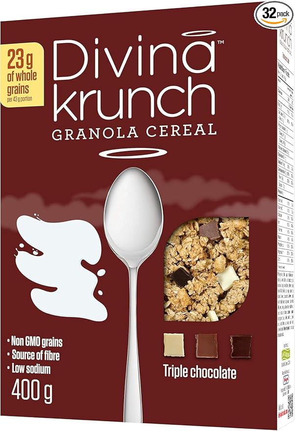 Divina Krunch Triple Chocolate Granola - 400g - Pack of 32