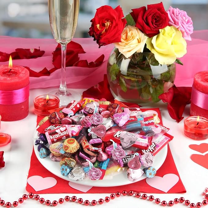 Mothers Day Chocolate Mix 5lb Pack of Heart Candy Bulk Individually Wrapped Ideal Valentine Candy Assortment for All Ages Perfect Mothers Day Chocolate Gifts for Loved Ones