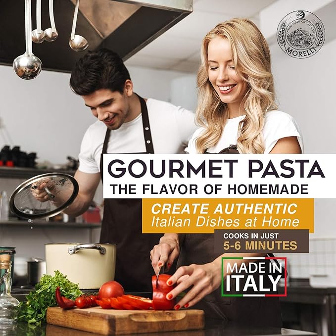 Morelli Pasta Whole Wheat Linguine Pasta - Imported Pasta from Italy - 500g