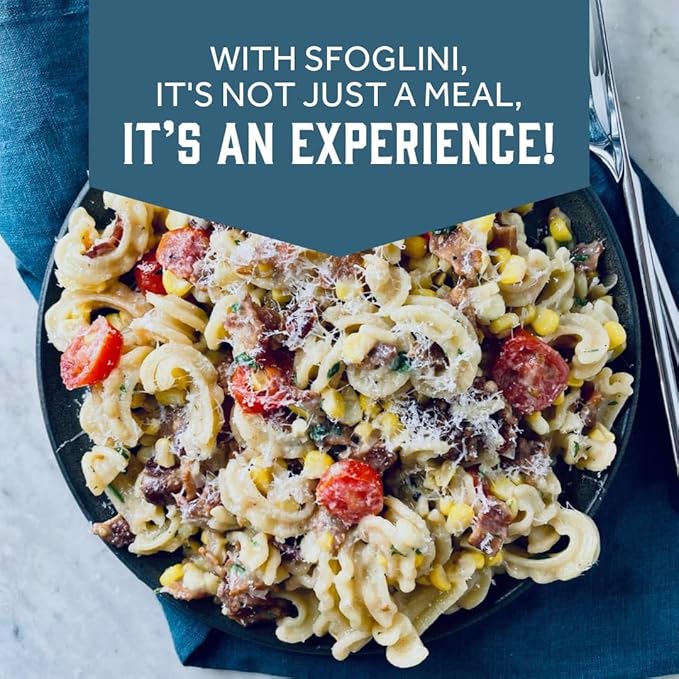 Sfoglini × Sporkful Cascatelli Pasta – Waterfall-Inspired Sauce-Maximizing James Beard-Awarded Original (4-Pack 16oz Each)