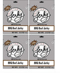 Moses Family Jerky BBQ Beef Jerky 2.5 Ounce (Pack of 4) Bite Sized Sliced Meat