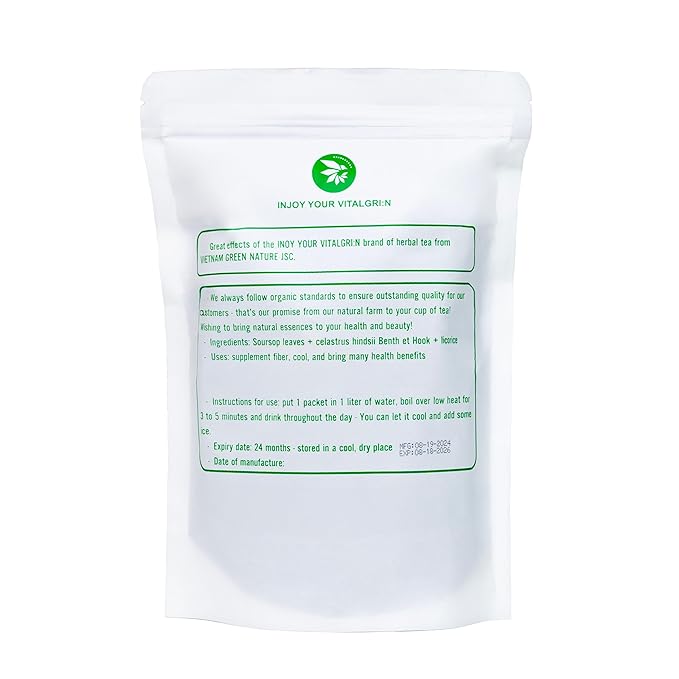 Soursop Leaf Tea with Licorice Root &amp Celastrus Hindsii Re-Steep Whole Leaf 5.22oz Refreshing &amp Sweet Re-Steep Natural Herbal Tea Blend No Sugar Added