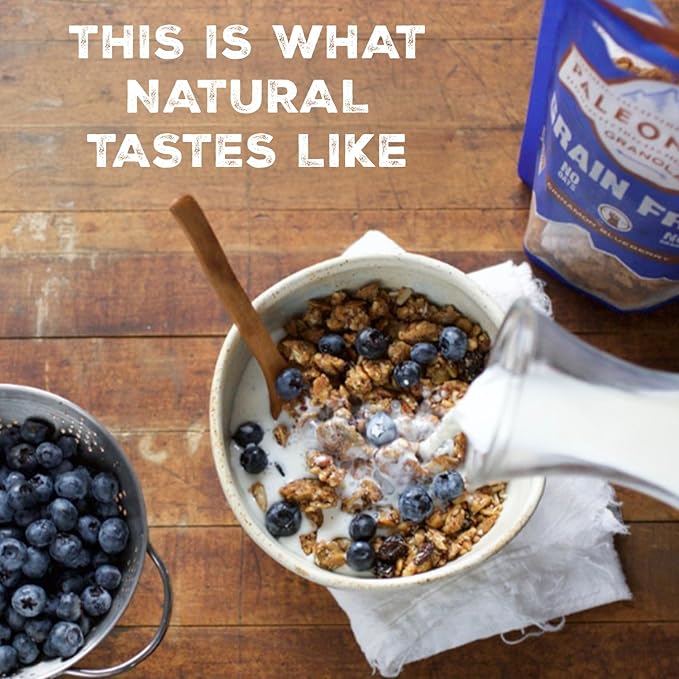 Paleonola Cinnamon Blueberry Grain Free Granola 10 Oz Resealable Bag (Pack of 6) - Grainless Paleo Granola Blended w/Dried Coconut &amp Blueberries Organic Maple Syrup &amp Pecans - Gluten &amp