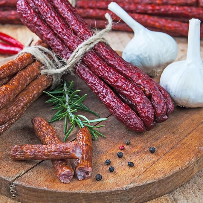 Hi Mountain Seasonings ǀ Snack Stick Seasoning Kit ǀ PEPPERONI BLEND ǀ Includes Seasoning Cure Casings &amp Directions ǀ Seasons up to 20 lbs of Meat ǀ Beef Pork Venison Deer &amp Wild Game