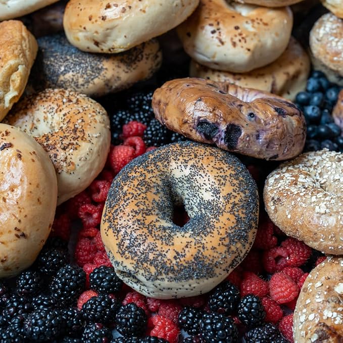 Just Bagels Cinnamon Raisins Bagels - 8 Packs Of 6 Bagels Per Pack - 48 Total Non-GMO