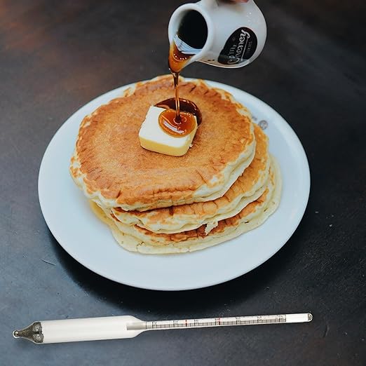 Maple Syrup Hydrometer Test Cup Kit Maple Syrup Density Kit Measures Sugar Content in The Syrup Stainless Steel Maple Syrup Kit Easy to Read and Accurate with Cleaning Brush