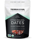 Terrasoul Superfoods Organic Pitted Medjool Dates 1.5 Lbs - Pits Removed | Soft Chewy Texture | Sweet Caramel Taste