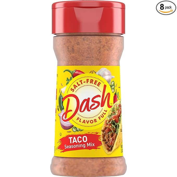 Dash Salt-Free Taco Seasoning Blend 2.5 Ounce (Pack of 8)