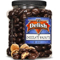 Dark Chocolate Covered Walnuts by It's Delish 48 OZ Jumbo Container | Chocolate Walnut Candy Nuts Bulk Walnuts Chocolates Sweet &amp Crunchy Nut Snack | Vegan Kosher
