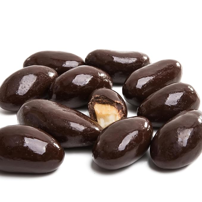 Yupik Sugar Free Dark Chocolate Almonds 2.2 lb (35.2 oz) Kosher Dark Chocolate Covered Roasted Almonds Nuts Dipped in Chocolate Source of Fiber Crunchy &amp Smooth Sugar-Free Snacks