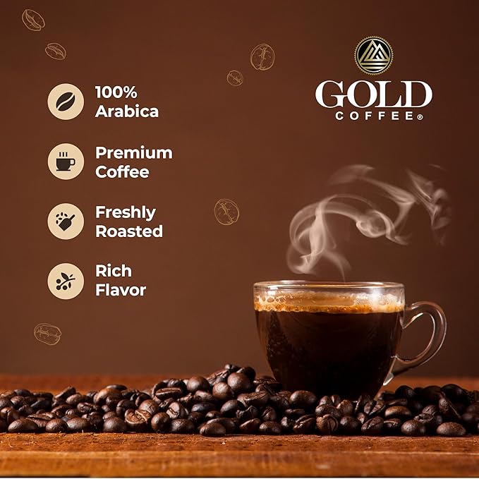 Gold Coffee Bundle | Kanaloa &amp Blue Mountain Medium Roast Whole Bean |100% Arabica Coffee 12 oz. (Pack of 2)