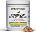 BIOptimizers Mushroom Coffee Alternative – Salted Caramel Drink – Lion’s Mane Chaga Reishi + Collagen Peptides for Focus Energy &amp Gut Health – Adaptogenic Mushrooms &amp MCT Powder – 15 Servin