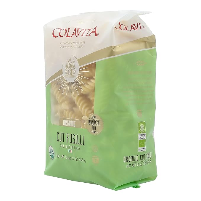 Colavita Pasta - Organic Cut Fusilli 1 Pound - Pack of 20