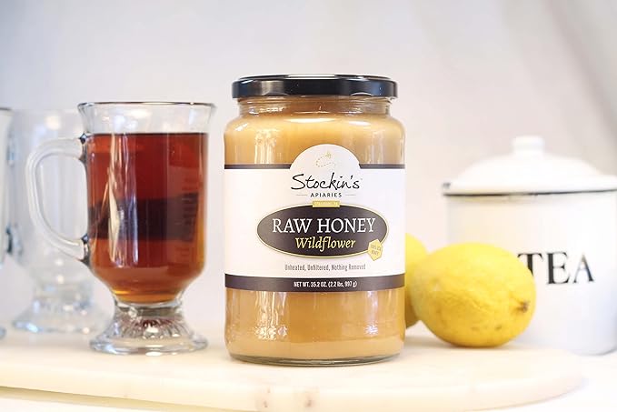 Stockin's Apiaries Raw Wildflower Honey Unheated Unfiltered &amp Nutritious 35.2 Oz.