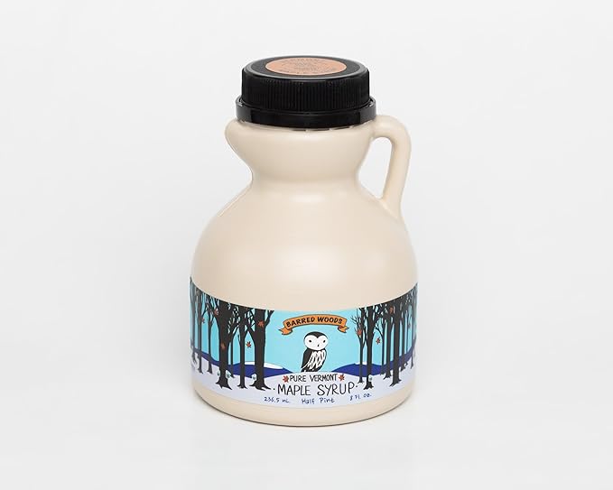 Wedding Favors Party Favors Holiday Gifts. Case of 12 Half-Pint Jugs of Pure Vermont Maple Syrup