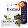 NeuroFiber Prebiotic Fiber Bars – Gut Health Constipation Relief &amp Brain Function Support – Plant-Based Gluten Free Vegan (Dark Chocolate Cherry - 14 Bars)