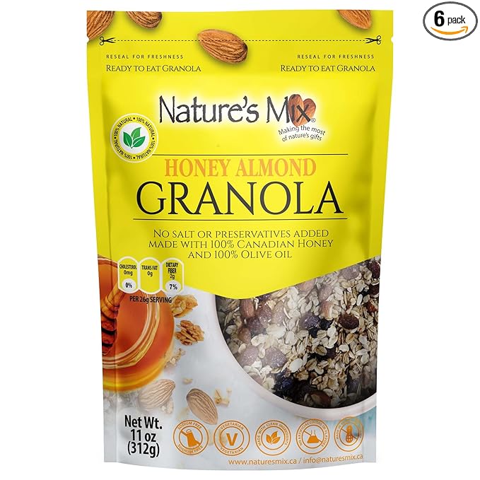Nature's Mix Granola Honey Almond (Pack of 6) 11 oz