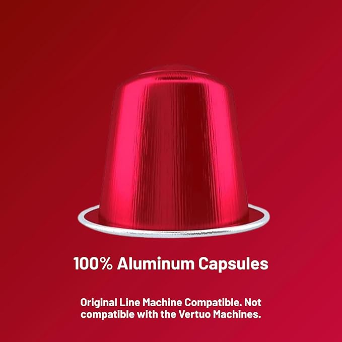 Bialetti Deciso Espresso Capsules 60 Pack – Original Machine Line Compatible Coffee Pods Intensity 12 Bold Dark Roast with Spicy and Fruity Notes